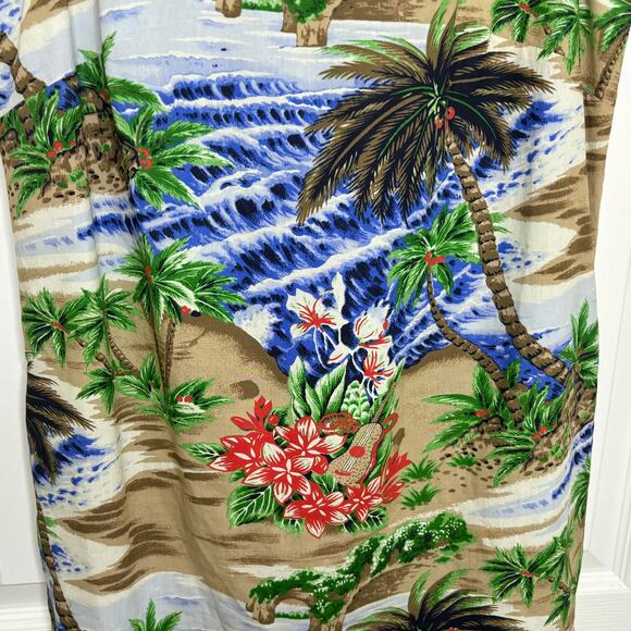 Talbots Wms 6 Sleeveless Hawaiian Tropical Print Shift Dress Resortwear Vacation - Picture 5 of 11